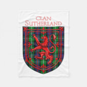 Sutherland Tartan Scottish Plaid Lion Rampant Fleece Deken (Voorkant)