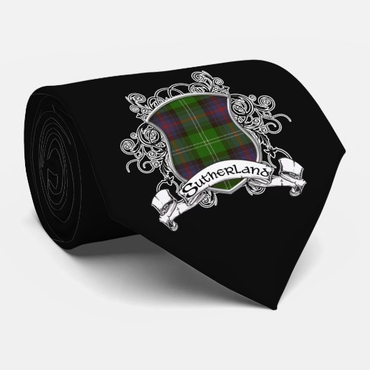 Sutherland Tartan Shield Stropdas (Opgerold)