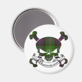 Sutherland Tartan Skull Magneet (Voorkant / Achterkant)