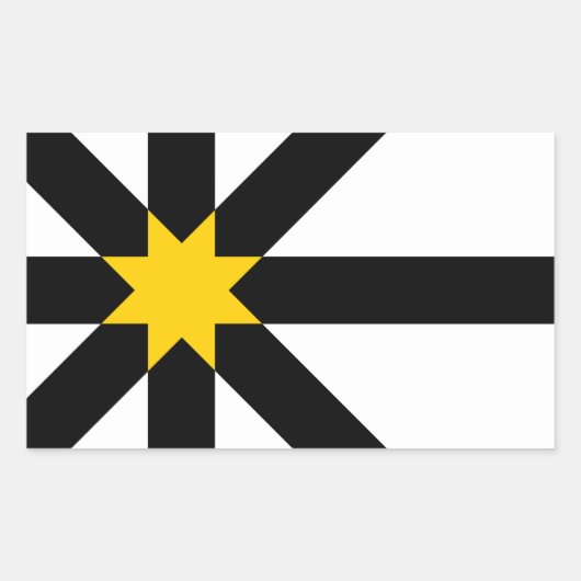 Sutherland vlag rechthoekige sticker (Voorkant)