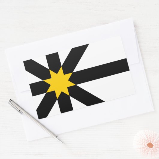 Sutherland vlag rechthoekige sticker (Envelop)