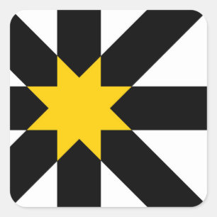 Sutherland vlag symbool Schotland Schots kruis bri Vierkante Sticker