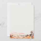 Sutle Blush Orange Watercolor Woods Mountain  Notitiekaartje (Achterkant)