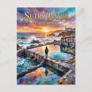 Sutro Baths Californië Briefkaart