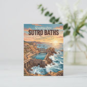 Sutro Baths Californië Briefkaart (Staand voorkant)