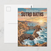 Sutro Baths Californië Briefkaart (Voorkant / Achterkant)