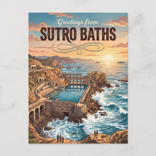 Sutro Baths Californië Briefkaart (Voorkant)