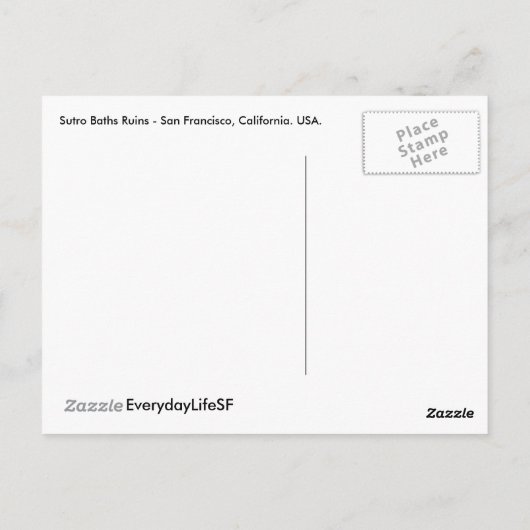 Sutro Baths Ruins - San Francisco Briefkaart (Achterkant)