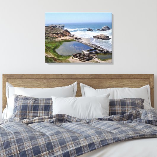 Sutro Baths San Francisco Californië Canvas Afdruk (Insitu (Slaapkamer))