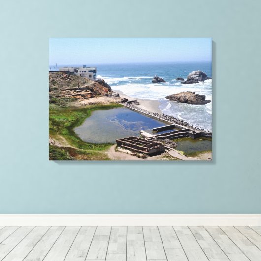 Sutro Baths San Francisco Californië Canvas Afdruk (Insitu (Houten vloer))