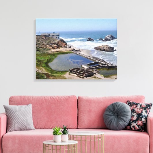 Sutro Baths San Francisco Californië Canvas Afdruk (Insitu (Woonkamer))