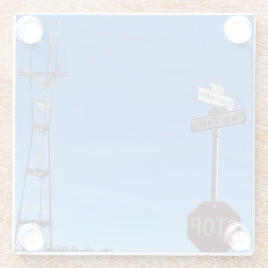 Sutro Tower Glazen Onderzetter (Achterkant)