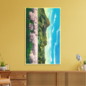 Sutter Buttes and Orchards in Bloom Canvas Afdruk (Insitu (Woonkamer))