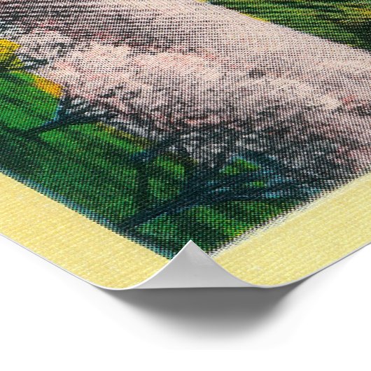 Sutter Buttes and Orchards in Bloom Poster (Hoek)