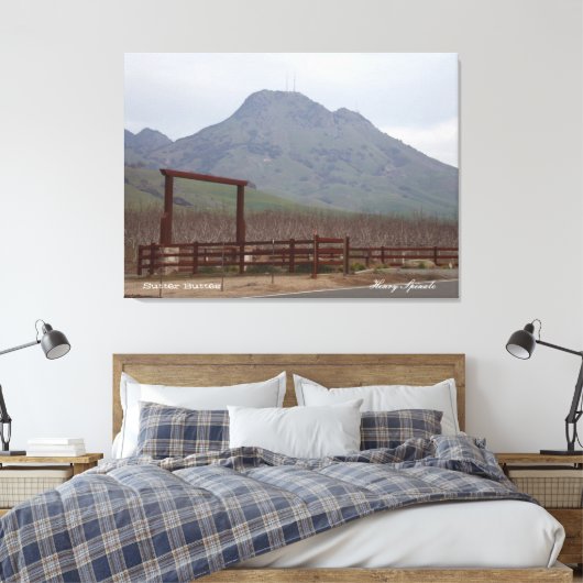 Sutter Buttes Mountain Range Canvas Afdruk (Insitu (Slaapkamer))