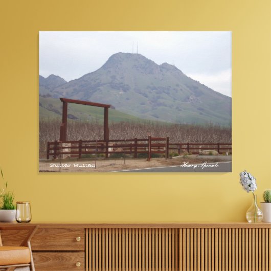 Sutter Buttes Mountain Range Canvas Afdruk (Insitu (Woonkamer))
