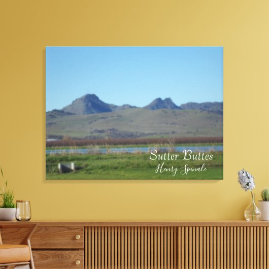 Sutter Buttes Mountain Range Canvas Afdruk (Insitu (Woonkamer))