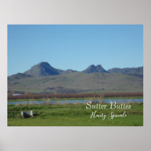 Sutter Buttes Mountain Range Poster