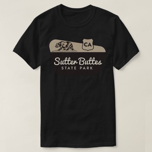 Sutter Buttes State Park Californië Welkomstbord T-shirt (Design voorkant)