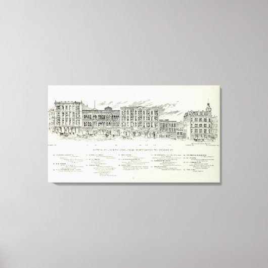 Sutter North side Montgomery en Kearny Canvas Afdruk (Voorkant)