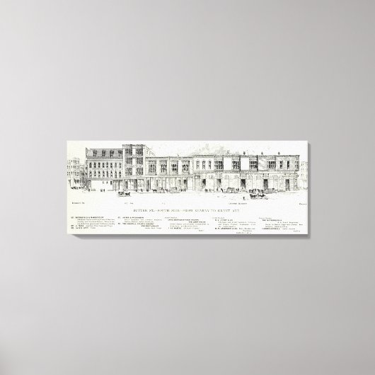 Sutter South side Kearny en Grant Canvas Afdruk (Voorkant)