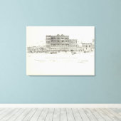 Sutter South side Sansome and Montgomery Canvas Afdruk (Insitu (Houten vloer))