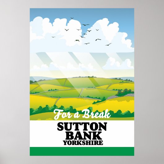 Sutton Bank Yorkshire-reisposter Poster (Voorkant)