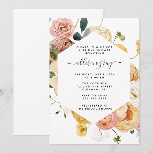 Sutton Bridal Shower Kaart (Voorkant / Achterkant)