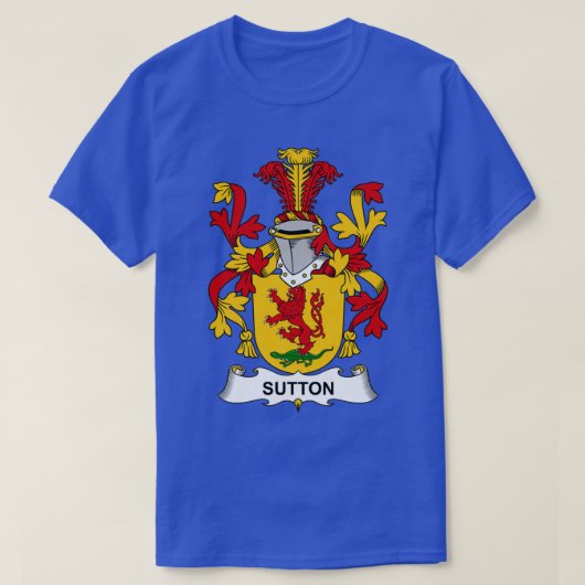 Sutton Coat of Arms Family Crest 1 T-shirt (Design voorkant)