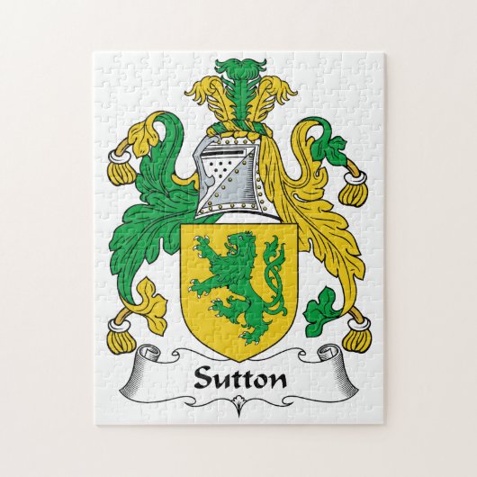 Sutton Family Crest Legpuzzel (Verticaal)