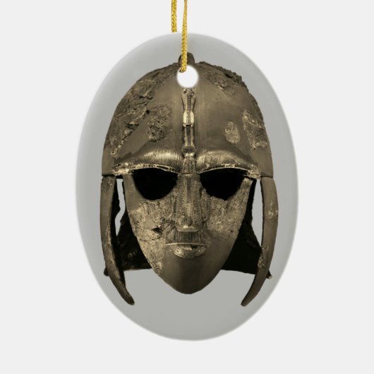 Sutton Hoo helmet Keramisch Ornament (Achterkant)