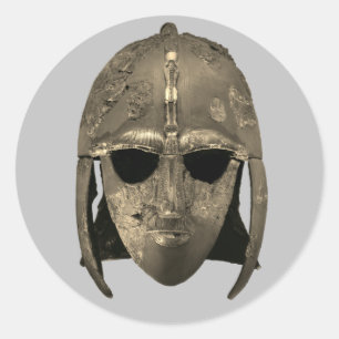 Sutton Hoo helmet Ronde Sticker