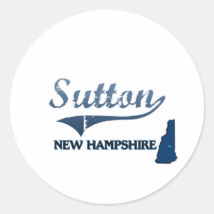 Sutton New Hampshire City Classic Ronde Sticker