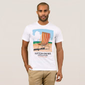 Sutton on Sea zeereisposter. T-shirt (Voorkant volledig)