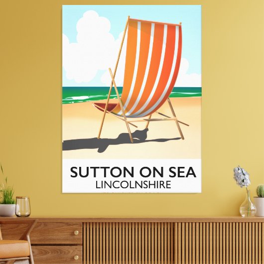 Sutton op Zee, naast de reisposter. Canvas Afdruk (Insitu (Woonkamer))