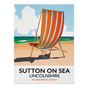 Sutton op Zee, naast de reisposter. Perfect Poster