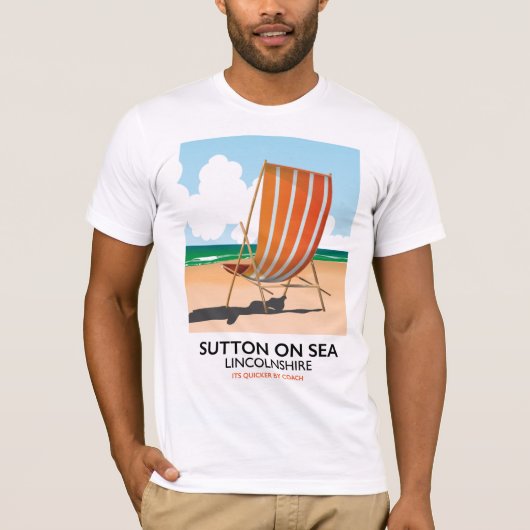 Sutton op Zee, naast de reisposter. T-shirt (Voorkant)