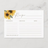 SUTTON Sunflower Recipe Kaart (Voorkant)