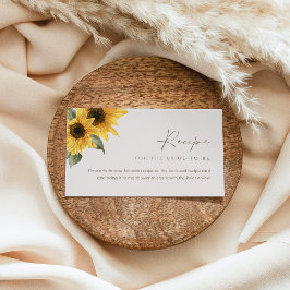 SUTTON Sunflower Recipe Request Kaart