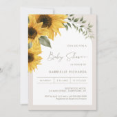 SUTTON Zonnebloem Baby shower Kaart (Voorkant)