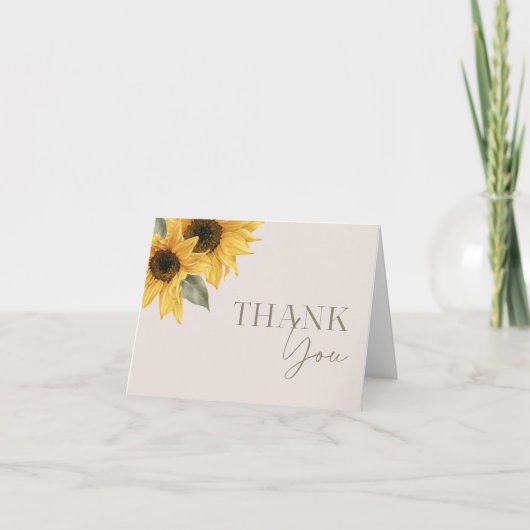 SUTTON Zonnebloem Dankkaart Bedankkaart (Voorkant)