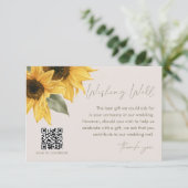 SUTTON Zonnebloem die goed, huwelijksfonds wenst Informatiekaartje (Staand voorkant)