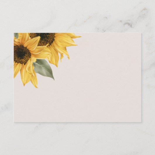 SUTTON Zonnebloem die goed, huwelijksfonds wenst Informatiekaartje (Achterkant)