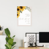 SUTTON Zonnebloem Geslacht Onthullen Partij Poster (Thuiskantoor)