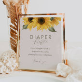 SUTTON Zonnebloem Luier Raffle Teken Poster