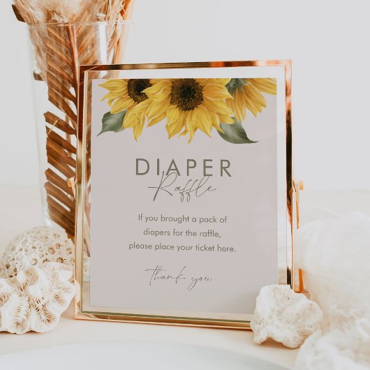 SUTTON Zonnebloem Luier Raffle Teken Poster