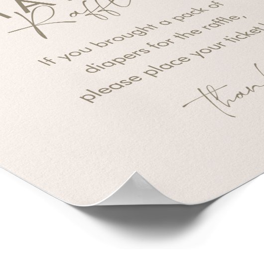 SUTTON Zonnebloem Luier Raffle Teken Poster (Hoek)