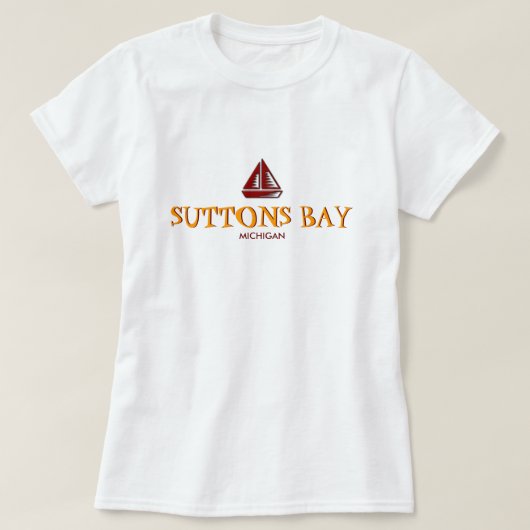 SUTTONS BAY, MICHIGAN, Dames Baby Doll (gemonteerd T-shirt (Design voorkant)