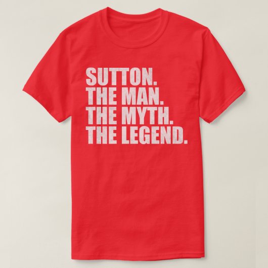 SuttonSutton Naam Sutton voornaam T-shirt (Design voorkant)
