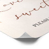 Sutumn Flowers Boho Marigold Love is Sweet Sign Poster (Hoek)